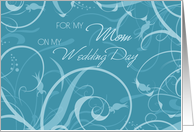 Mother of the Bride Thank You Wedding Day Card - Turquoise Swirls card