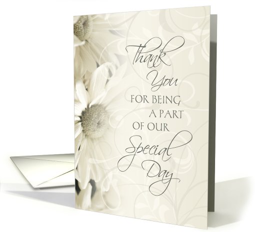 Thank You Friend for Being in my Wedding - White Flowers card (675611)