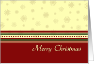 Merry Christmas Card - Red, Yellow, Green card