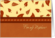 Happy Thanksgiving for Nephew Card - Fall Leaves card