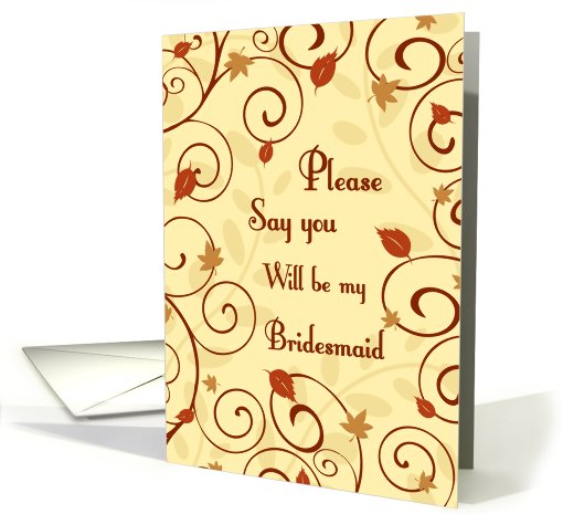 Bridesmaid Invitation Thanksgiving Wedding Card - Fall... (707530)