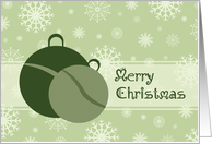 Merry Christmas Card - Green Decorations card