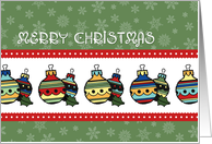 Merry Christmas Card - Colorful Decorations card