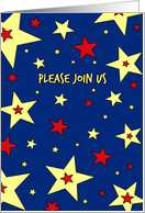 Business New Year’s Eve Party Invitation Card - Colorful Stars card