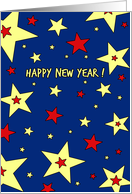Business Happy New Year for Employee Card - Colorful Stars card