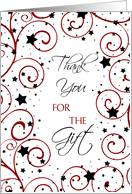 New Year’s Eve Wedding Thank You Card - Stars & Swirls card