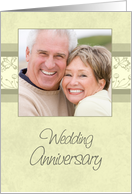 Wedding Anniversary Party Invitation Photo Card - Cream Floral card