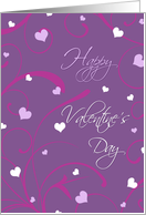 Happy Valentine’s Day Co-worker Card - Purple and White Hearts card