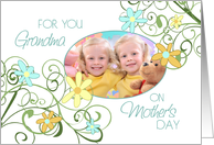Happy Mother’s Day for Grandma Photo Card - Garden Flowers card