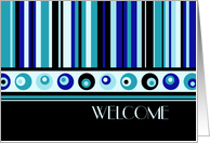 Business Welcome to the Team - Blue Stripes card