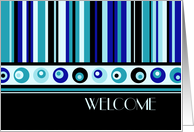 Welcome to the Neighborhood - Blue Stripes card