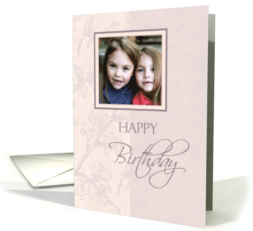 Happy Birthday Photo Card - Pink Floral card (738500)