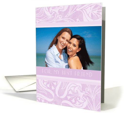 Best Friend Photo Card - Lavender Floral card (738820)