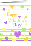 Happy Valentine’s Day for Co-worker - Colorful Hearts card