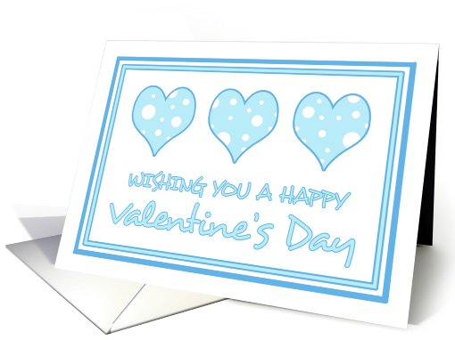 Happy Valentine's Day for Teacher - Blue Hearts card (752603)