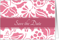 Wedding Save the Date - Honeysuckle Pink Floral card
