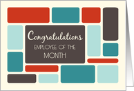 Business Congratulations Employee of the Month - Retro Squares card