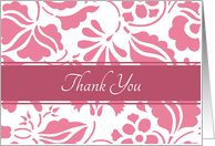 Wedding Gift Thank You - Honeysuckle Pink Floral card
