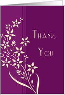Wedding Gift Thank You - Plum & Yellow Floral card