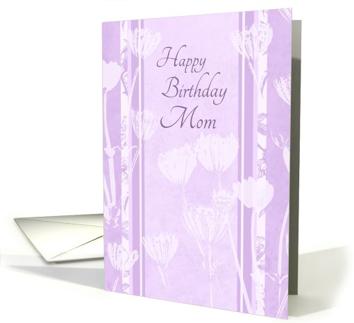 Happy Birthday Mom from Daughter - Lavender Flowers card (764341)