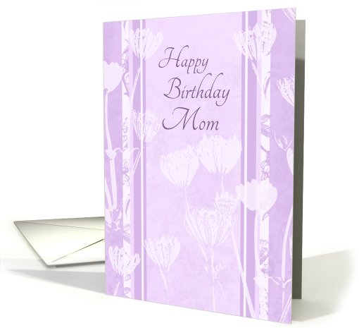 Happy Birthday Mom from Son - Lavender Flowers card (764343)