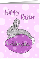 Happy Easter for Goddaughter - Pink Easter Bunny card