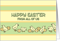 Business Happy Easter from All of Us - Baby Chickens & Easter Eggs card
