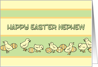 Happy Easter Nephew - Baby Chickens & Easter Eggs card