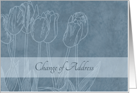 Change of Address - Blue Tulips card