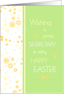 Happy Easter Secretary - Colorful Flowers card