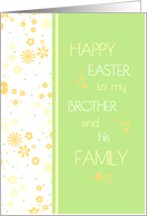 Happy Easter for Brother and Family - Colorful Flowers card