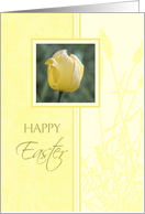 Happy Easter for Employee - Yellow Tulip card