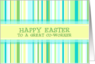 Happy Easter Co-worker - Spring Stripes card