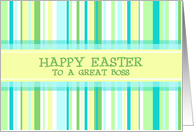 Happy Easter Boss - Spring Stripes card