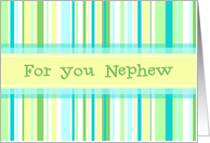 Happy Easter Nephew - Spring Stripes card