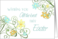 Happy Easter Business - Spring Flowers card