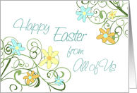 Happy Easter Business from Group - Spring Flowers card