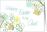 Happy Easter for Aunt - Spring Flowers card
