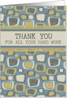 Happy Administrative Professionals Day - Blue Retro card