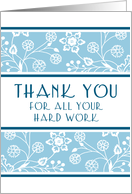 Happy Administrative Professionals Day - Blue & White Floral card