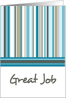 Employee of the Month Congratulations - Blue Stripes card