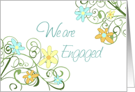 Engagement Announcement - Spring Flowers card