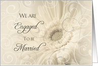 Engagement Announcement - Flowers & Swirls card