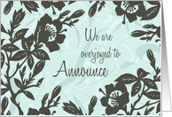 Daughter Engagement Announcement - Blue Floral card