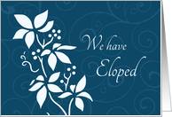 Elopement Announcement - Turquoise Floral card