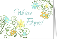 Elopement Announcement - Spring Flowers card