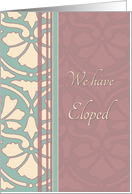 Elopement Announcement - Antique Rose & Turquoise card