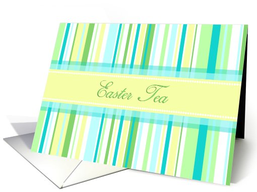 Easter Tea Invitation - Spring Stripes card (779513)
