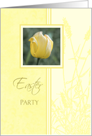 Easter Party Invitation - Yellow Tulip card