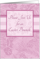 Easter Brunch Invitation - Pink Floral card
